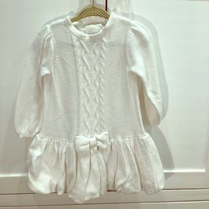 Cable knit sweater dress